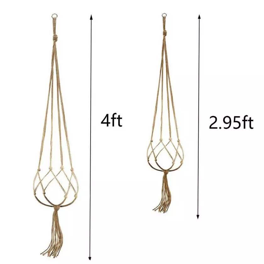 2-Pack: Indoor Outdoor Hanging Pot Rope Net Macrame Plant Hanger