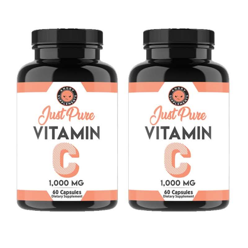 2-Pack: Just Pure Vitamin C 1,000MG Support Healthy Immune System, Antioxidant