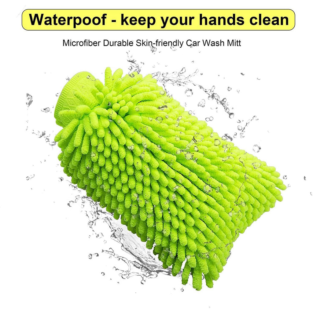 2-Pack: Large Size Microfiber Car Wash Mitt