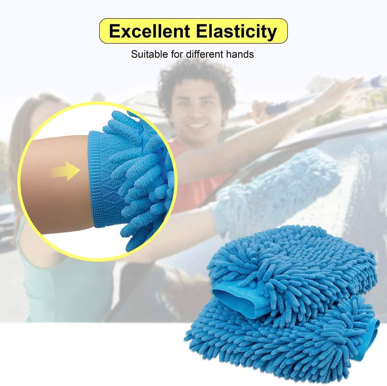 2-Pack: Large Size Microfiber Car Wash Mitt