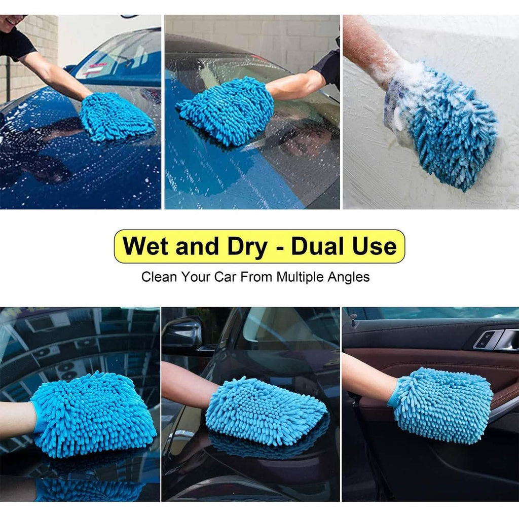 2-Pack: Large Size Microfiber Car Wash Mitt