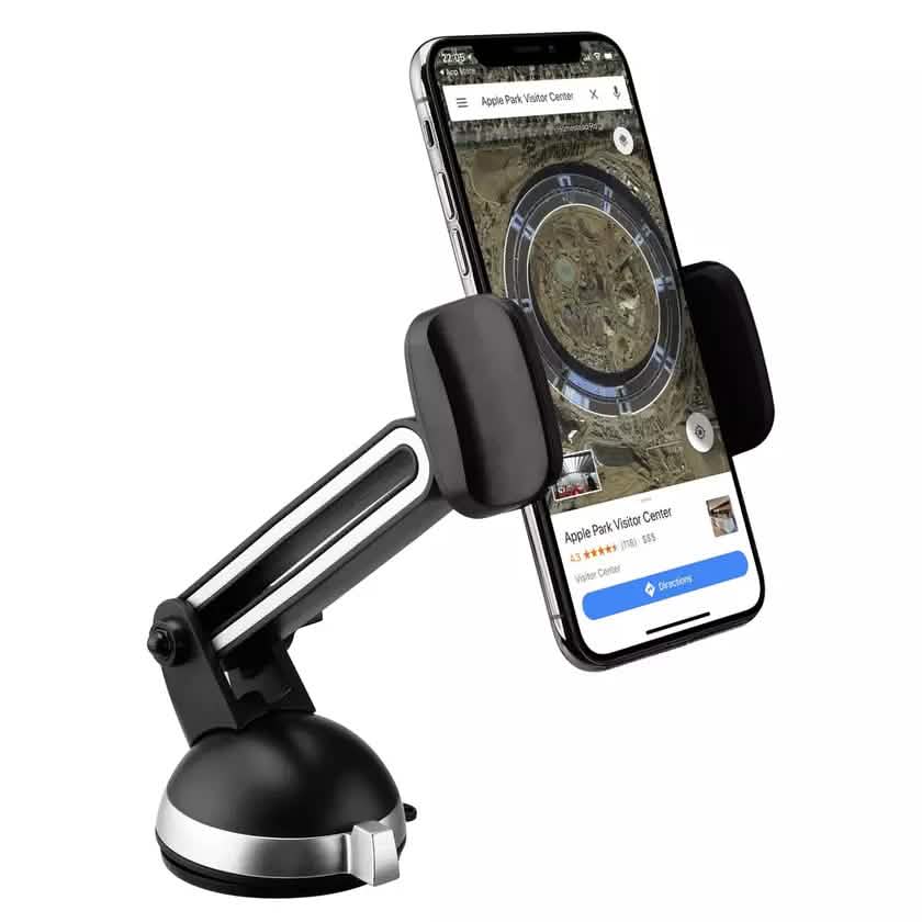 2-Pack: LAX Extendable Car Mount Holder for Cellphone with Adjustable Clamp