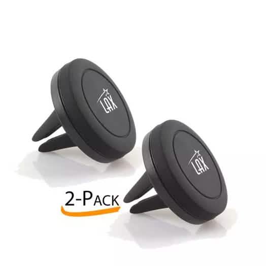 2-Pack: LAX Universal Magnetic Air Vent Mount for Smartphones and GPS Devices