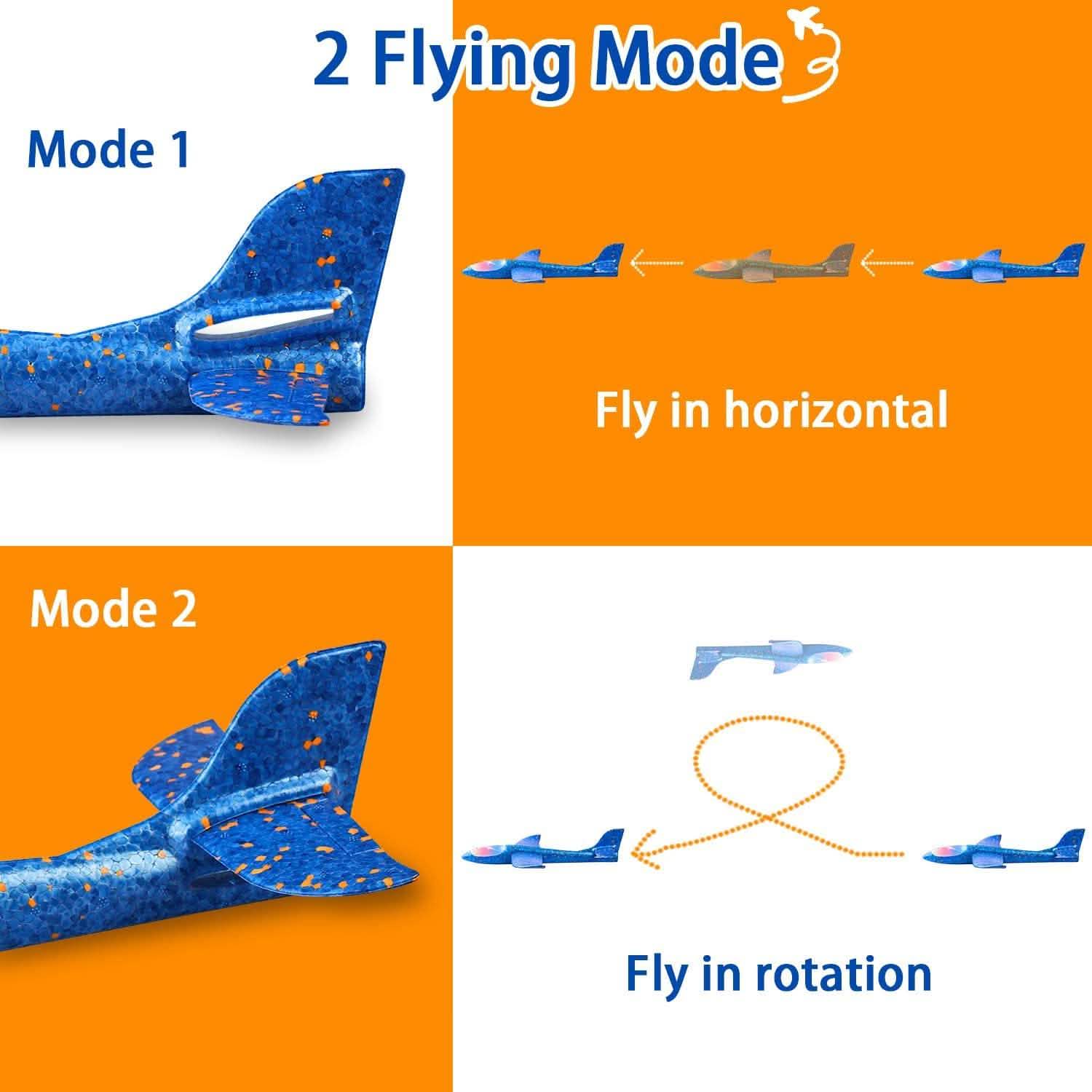 2-Pack: LED 17.5" Light Throwing Foam Airplane