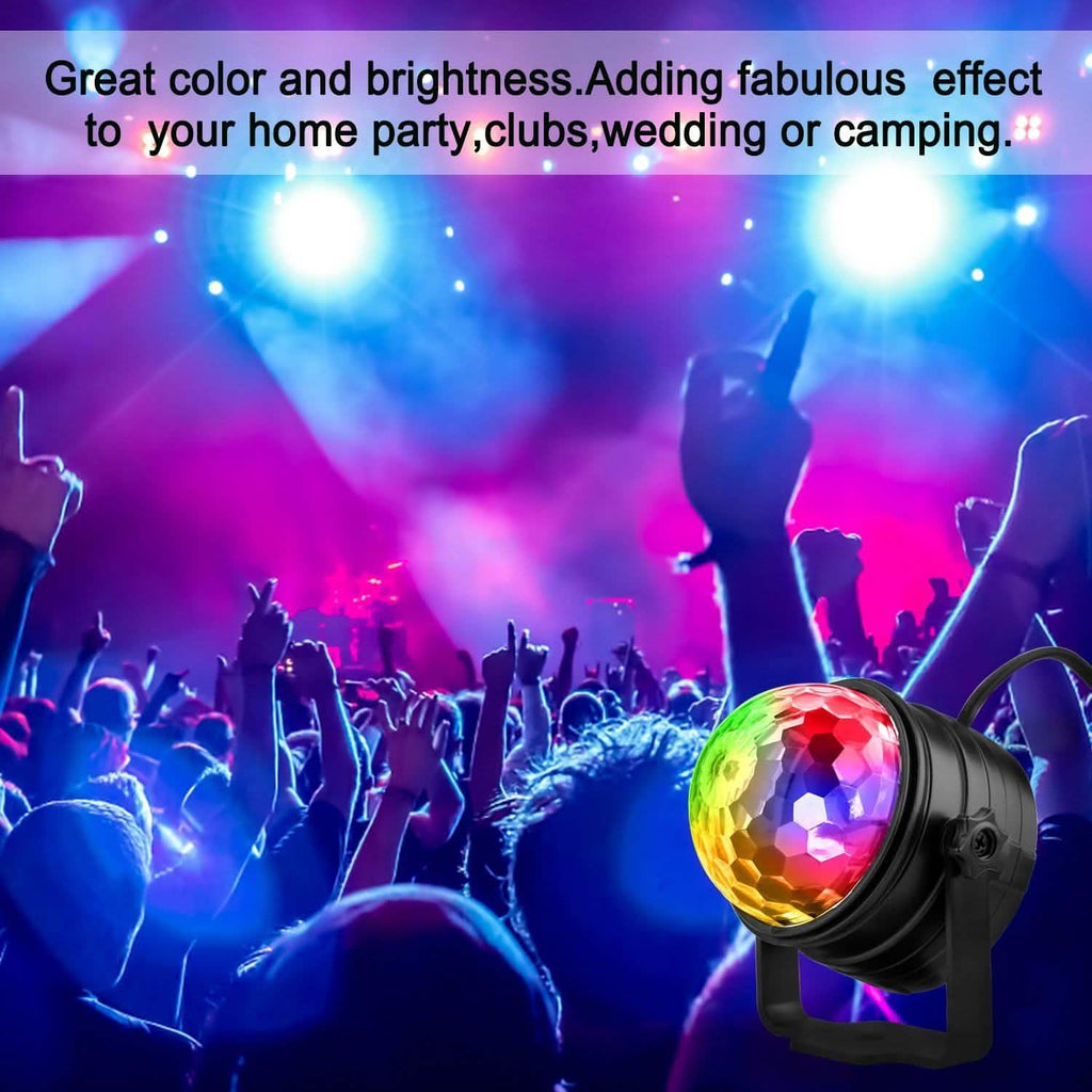2-Pack: LED Disco Light Sound Activated Party Lights with Remote Control Dj Lighting