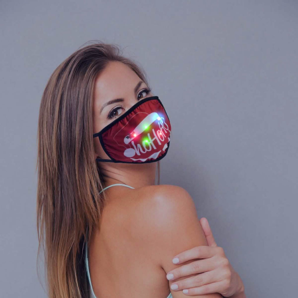 2-Pack: Light Up LED Holiday Face Masks