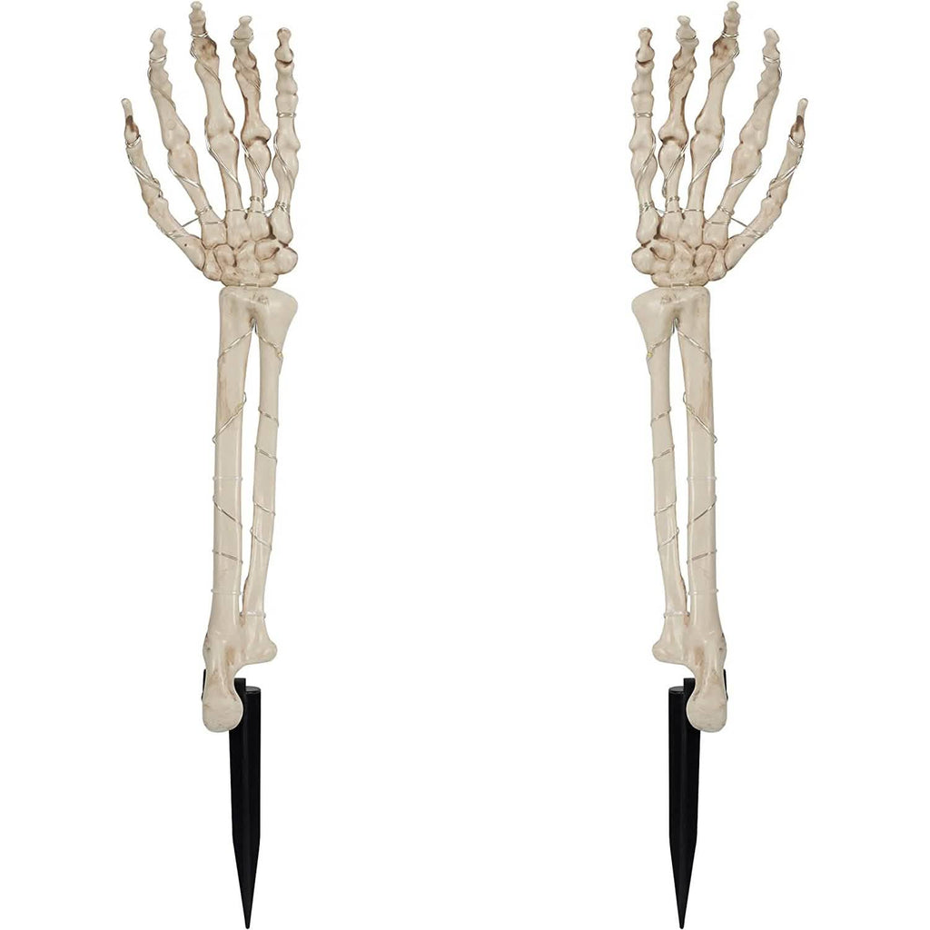 2-Pack: Light Up Skull Arm Stakes