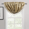 2-Pack: Luxury Waterfall Austrian Beads Trimmed Window Valances