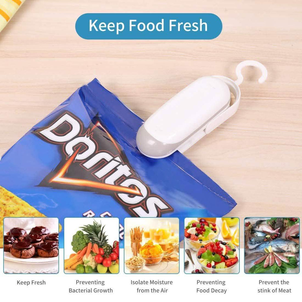 2-Pack: Mempedont Mini Bag Sealer - Heat Sealer for Plastic Bags