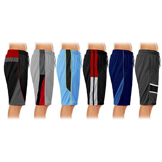 2-Pack: Men's Active Moisture-Wicking Mesh Performance Shorts