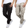 2-Pack: Men's Cotton Cargo Pants With Belt