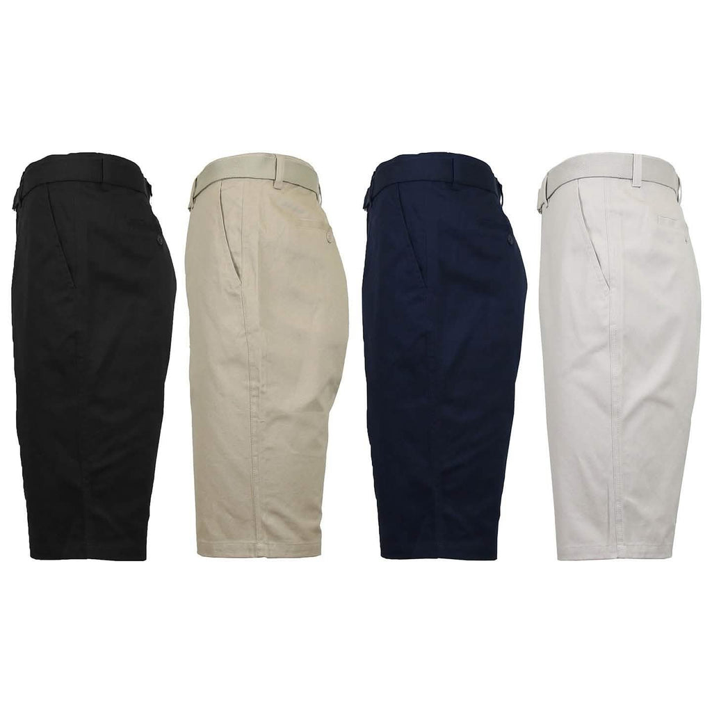 2-Pack: Men's Cotton Chino Shorts with Belt