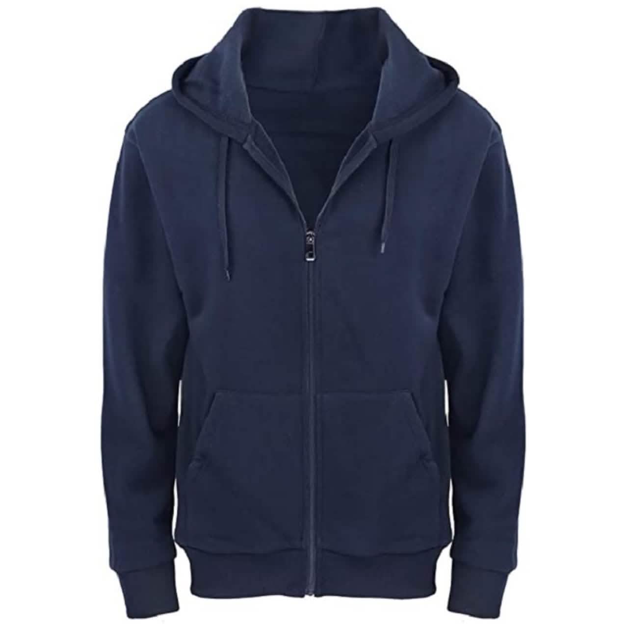 2-Pack: Men's Fleece Cotton Blend Full-Zip Hoodie