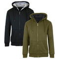 2-Pack: Men's Heavyweight Sherpa Fleece-Lined Zip Hoodie