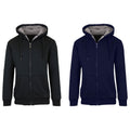 2-Pack: Men's Heavyweight Sherpa Fleece-Lined Zip Hoodie Sweater