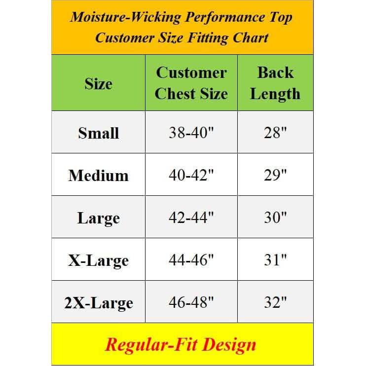 2-Pack: Men's Moisture Wicking Wrinkle Free Tagless Peformance Tops