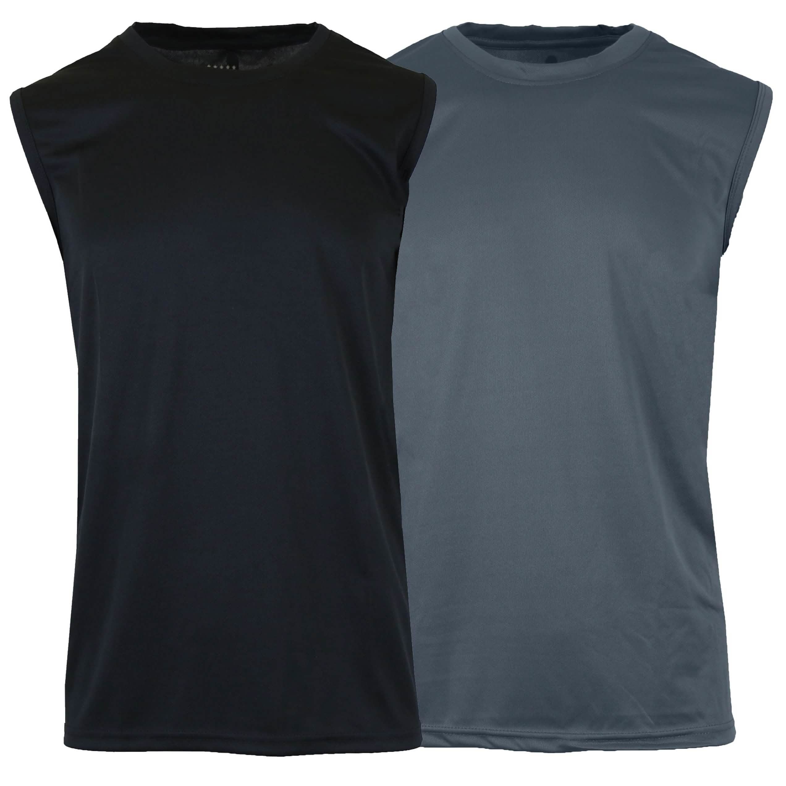 2-Pack: Men's Moisture Wicking Wrinkle Free Tagless Peformance Tops