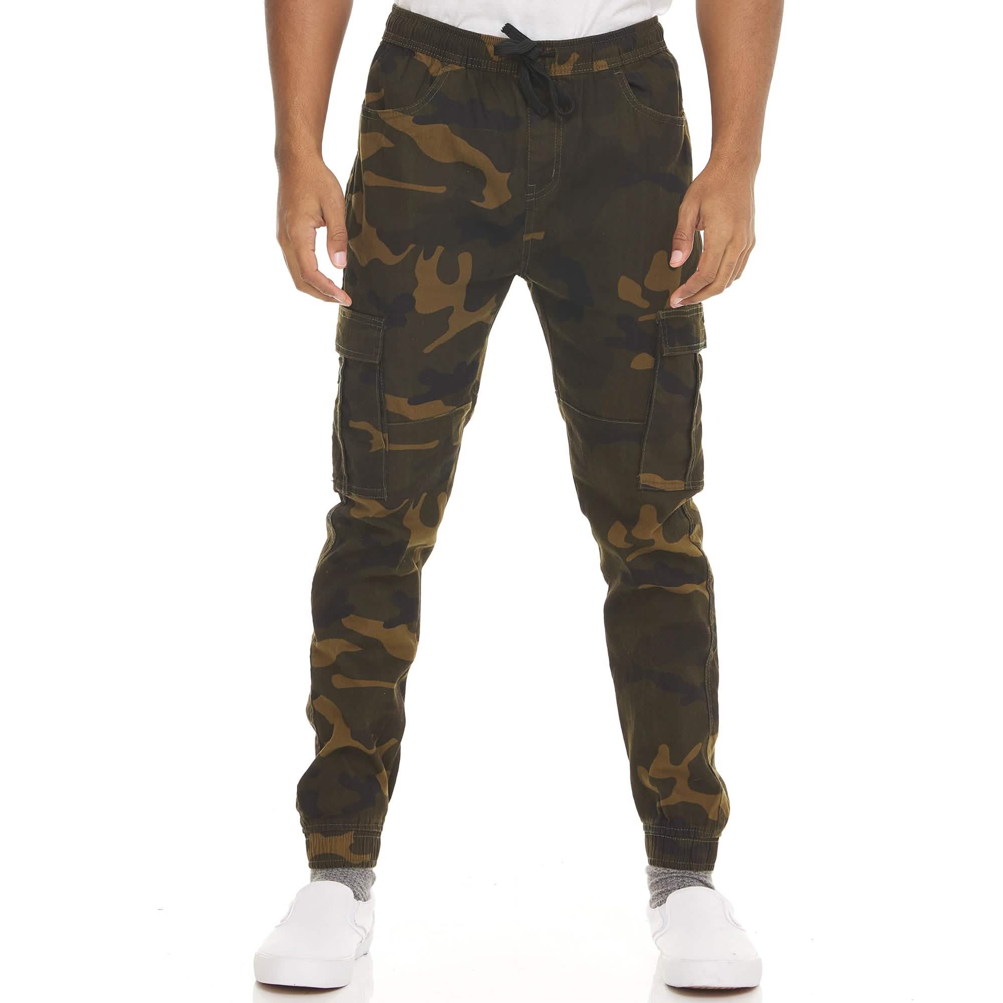 2-Pack: Men's Stretchy Camo Cargo Jogger Pants
