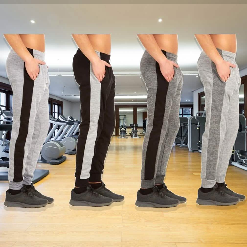 2-Pack: Men's Striped Marled Fleece Jogger Pants