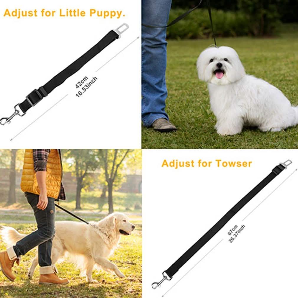 2-Pack: Multipurpose Pet Safety Vehicle Seat Belt