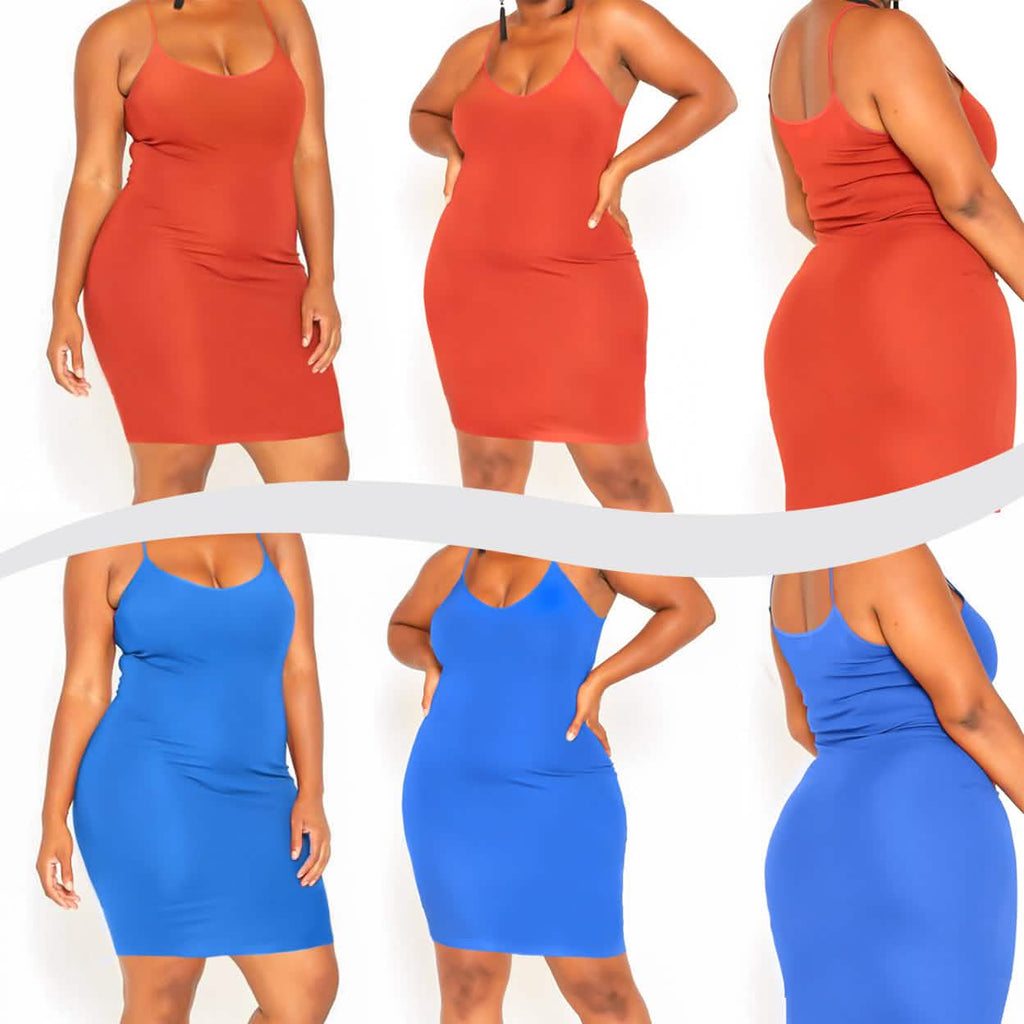 2-Pack: Mystery Deal: Ladies Seamless Long Poly Camisole Dress