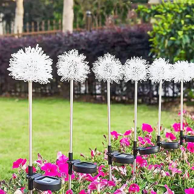 2-Pack: Outdoor Solar Dandelion Lawn Lights