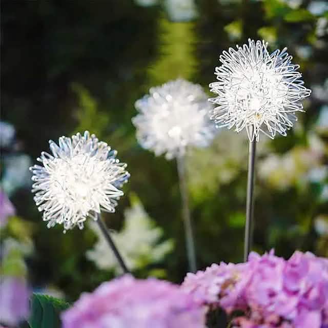 2-Pack: Outdoor Solar Dandelion Lawn Lights