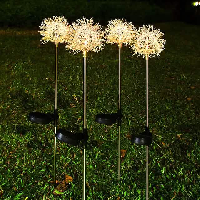 2-Pack: Outdoor Solar Dandelion Lawn Lights
