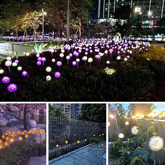 2-Pack: Outdoor Solar Dandelion Lawn Lights