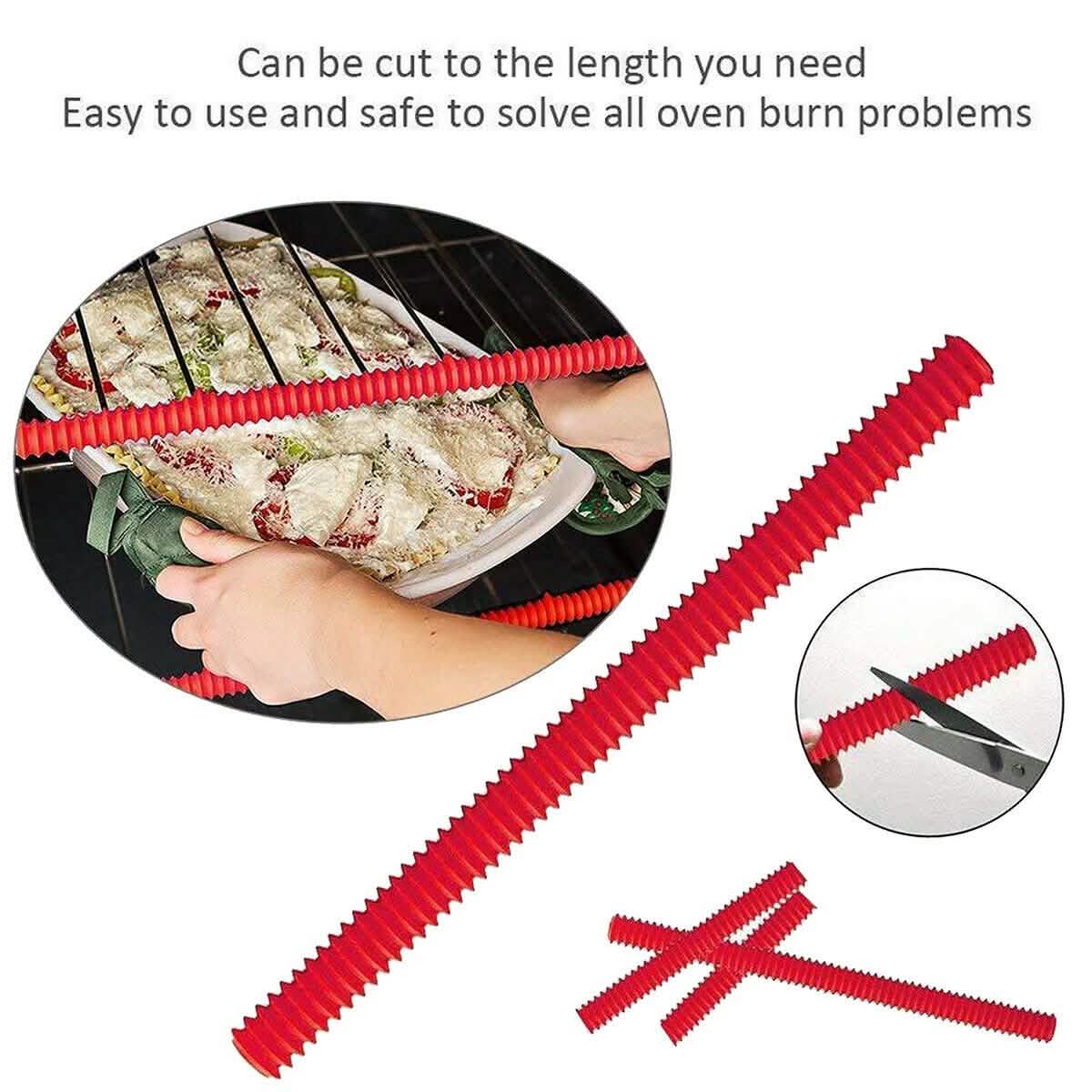 2-Pack: Oven Shelf Protection Heat Resistant Silicon Strips