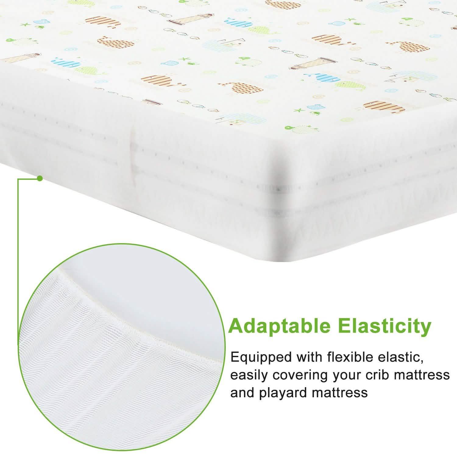 2-Pack: Pack N Play Portable Crib Sheet