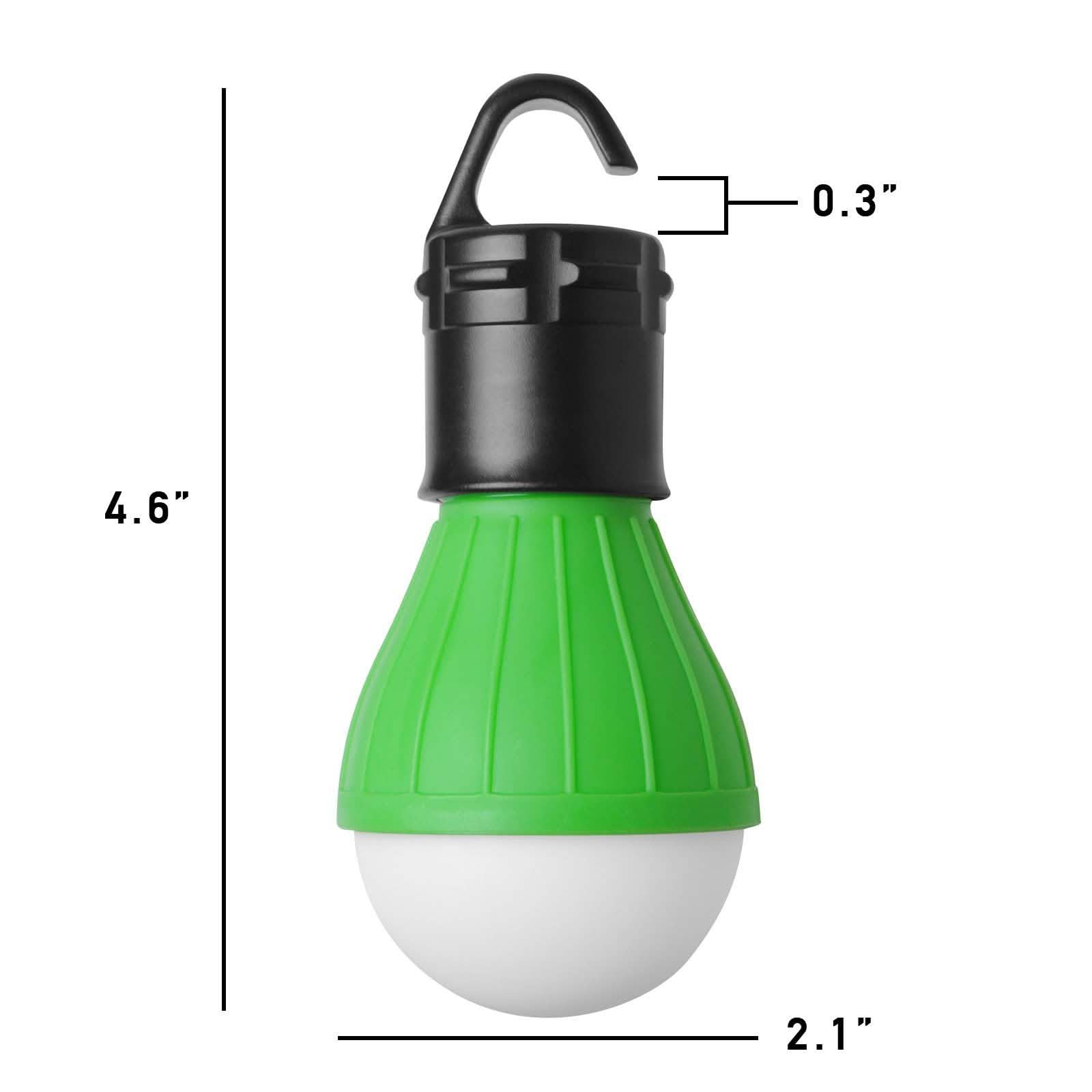 2-Pack: Portable Emergency Light Bulb with Hook