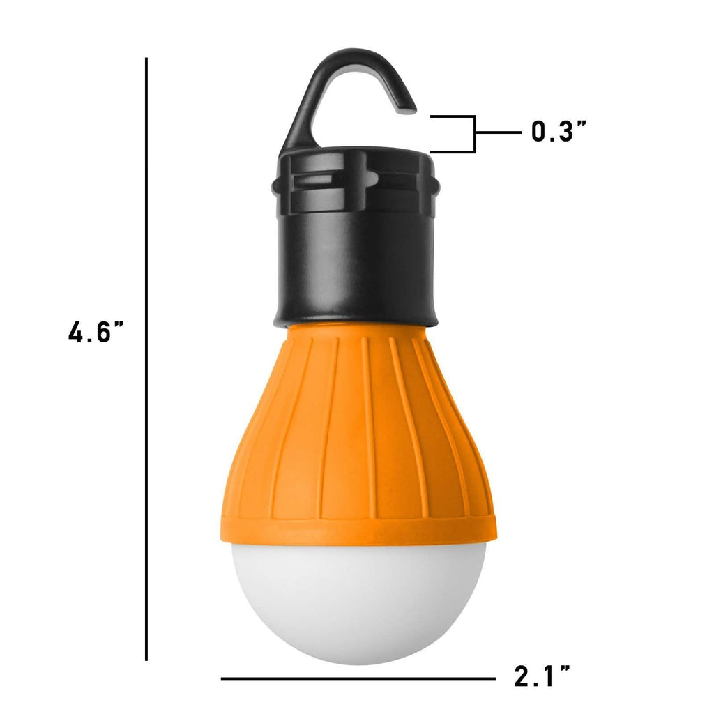 2-Pack: Portable Emergency Light Bulb with Hook