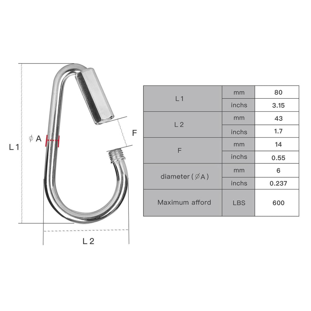 2-Pack: Quick Link Screw Lock Clip
