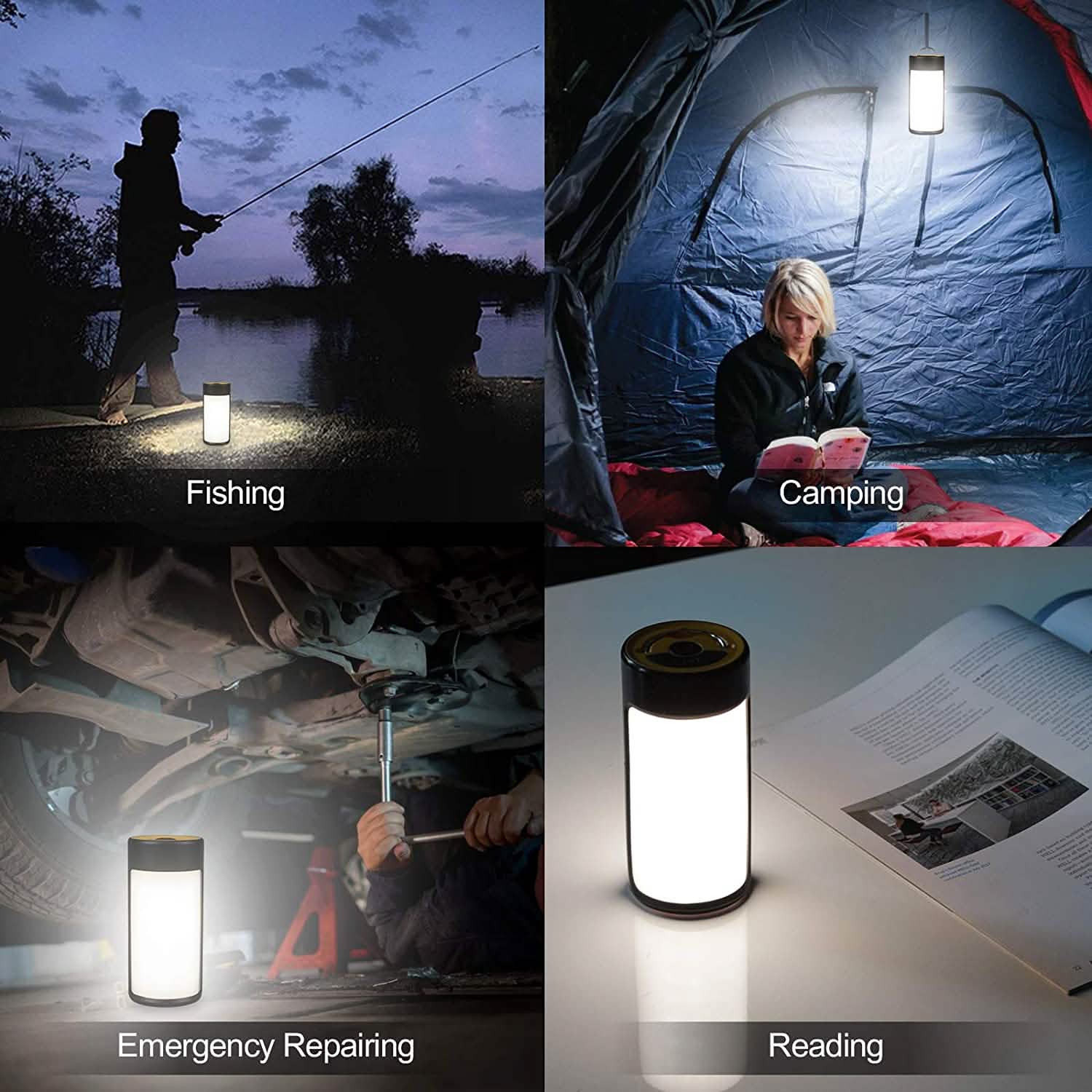 2-Pack: Rechargeable LED Camping Lantern