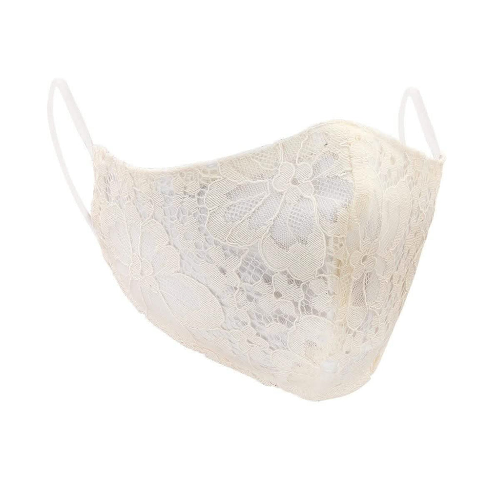 2-Pack: Reusable Washable Fitted Black and White Lace Face Mask