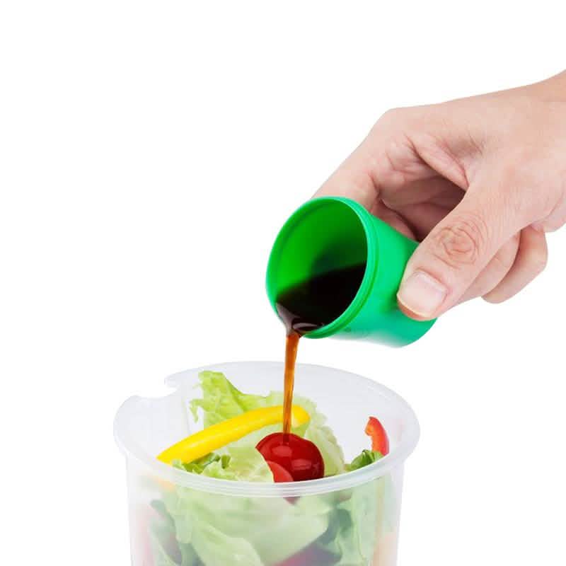 2-Pack: Salad or Lunch To Go Container With Fork & Dressing Cup