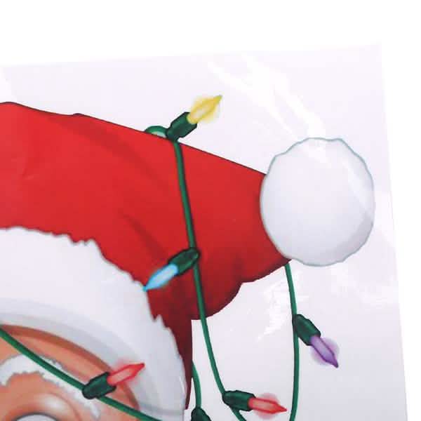 2-Pack: Santa Claus Elk Shop Hotel Christmas Window Double Sided Glass Sticker