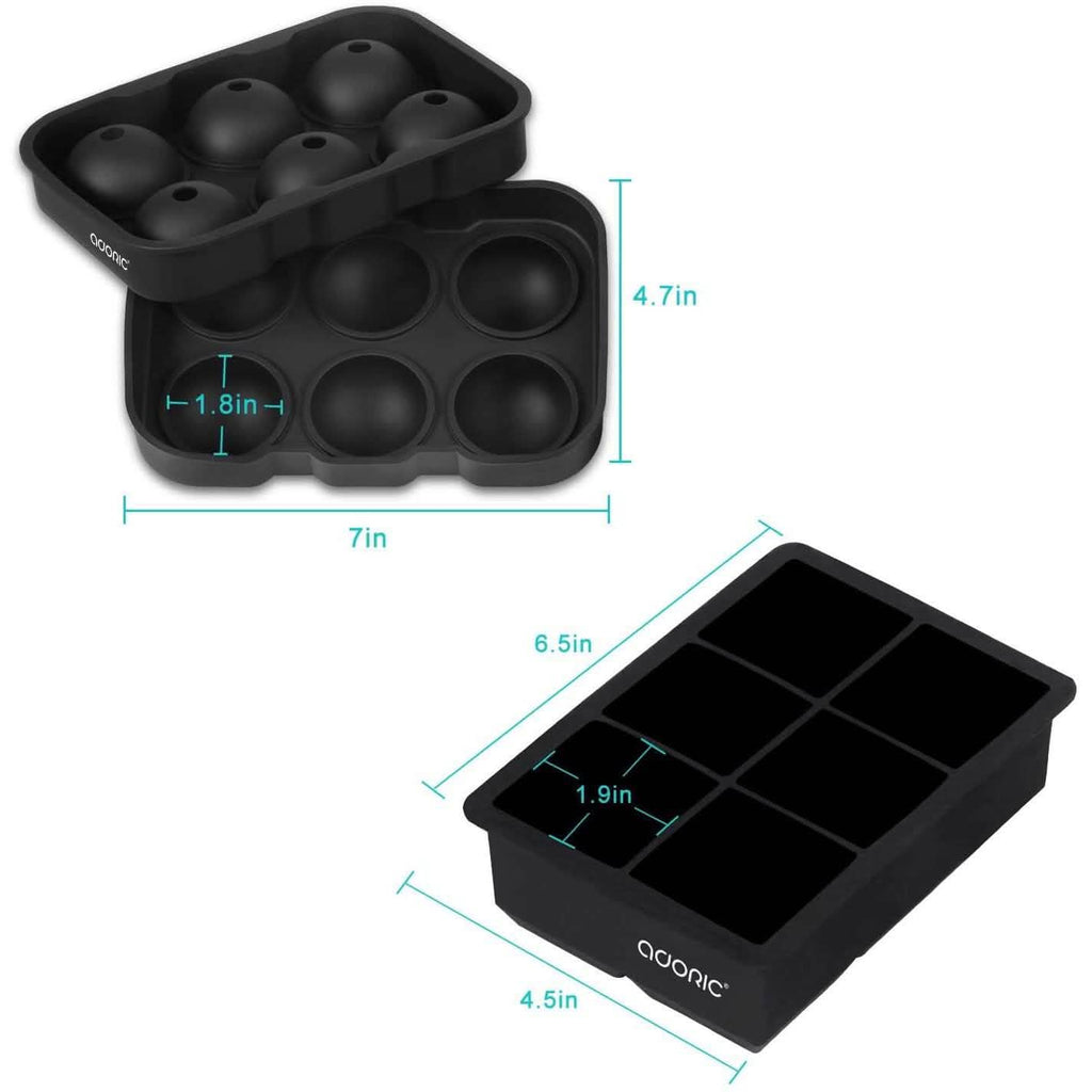 2-Pack Set: Adoric Life Silicone Ice Cube Molds