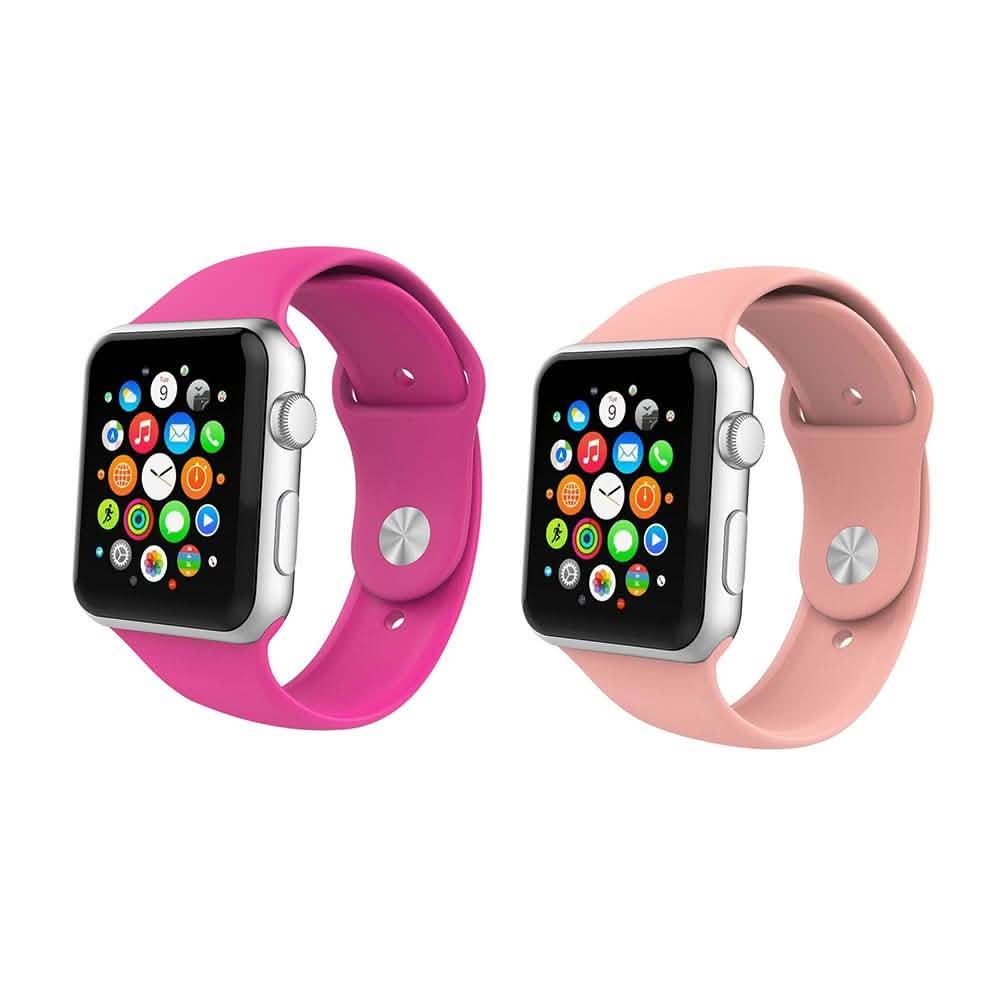 2-Pack: Silicone Apple Watch Straps