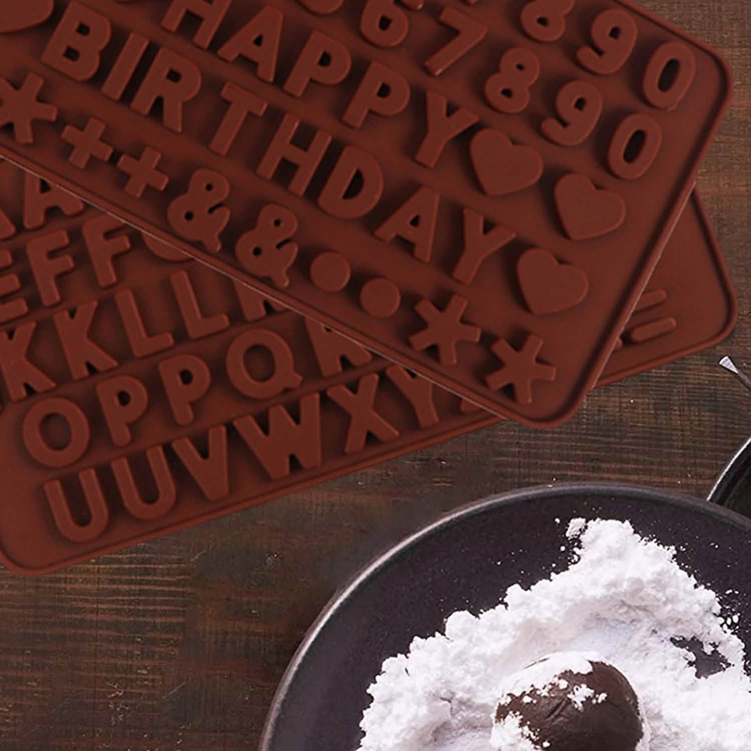 2-Pack: Silicone Chocolate Ice Decoration Tray