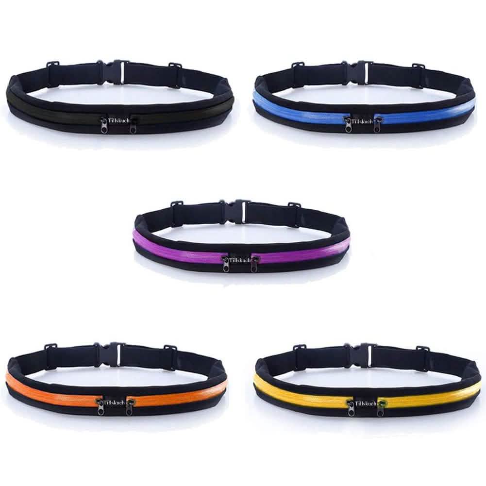2-Pack: Slim Waist Pocket Running Belt