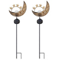 2-Pack: Solar Powered Glass Globe Stake Lamp