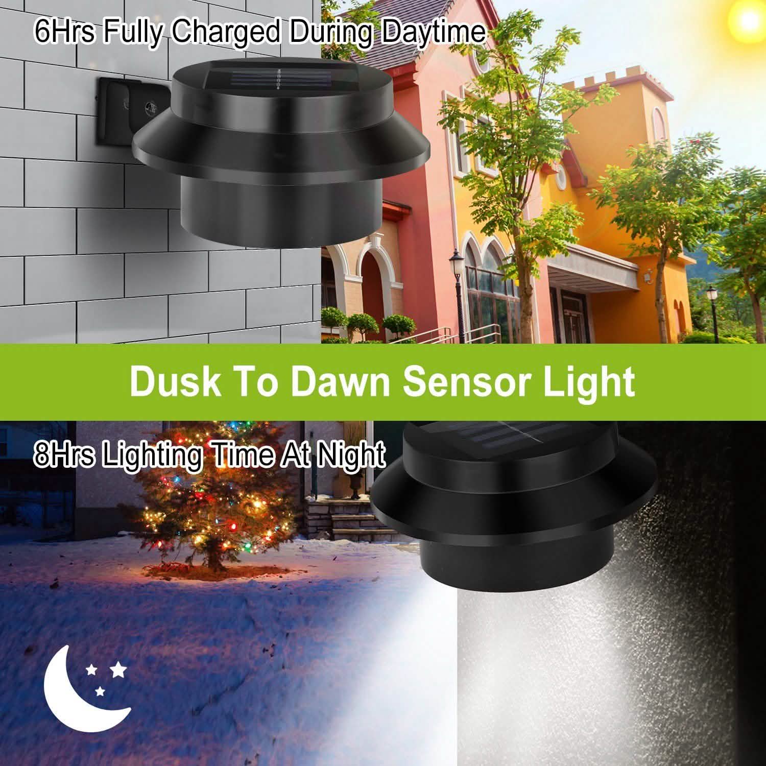 2-Pack: Solar Powered Gutter Lights