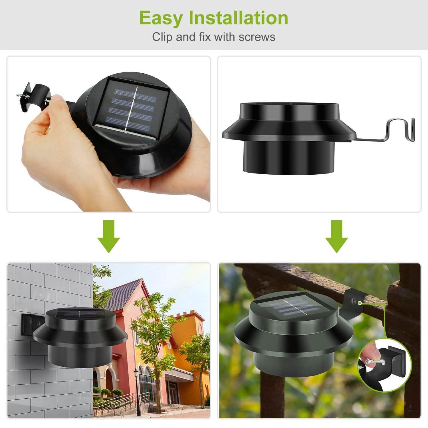 2-Pack: Solar Powered Gutter Lights