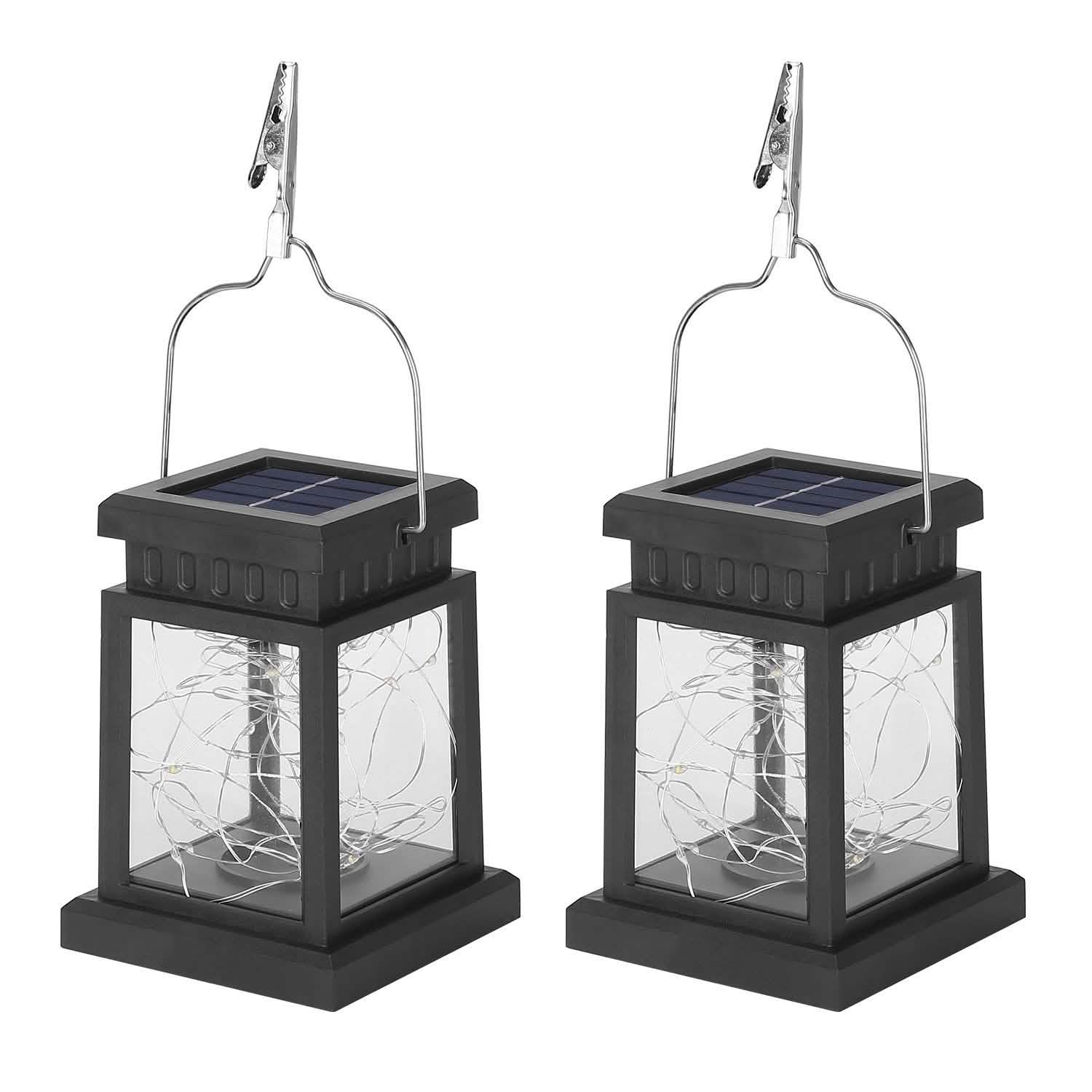 2-Pack: Solar Powered Hanging Lights 30 LED Beads