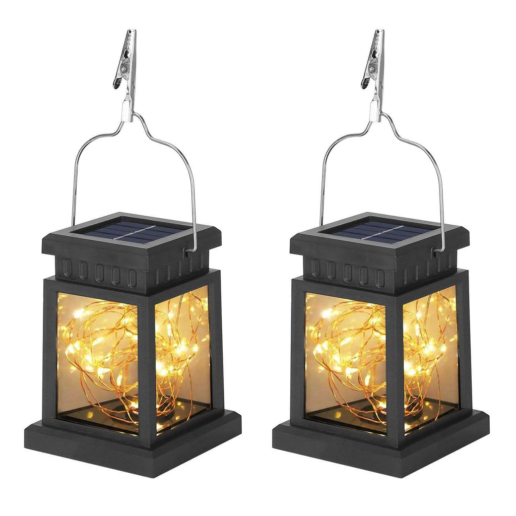 2-Pack: Solar Powered Hanging Lights 30 LED Beads