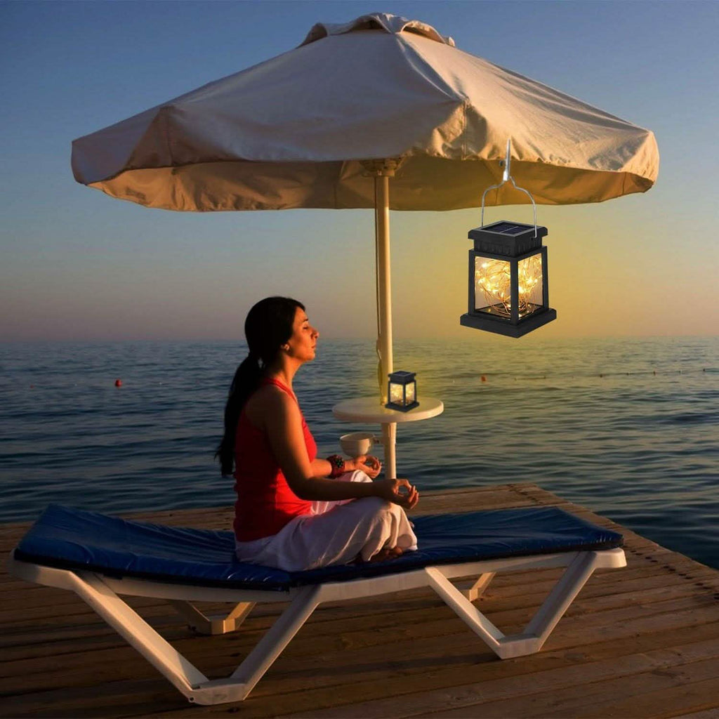 2-Pack: Solar Powered Hanging Lights 30 LED Beads