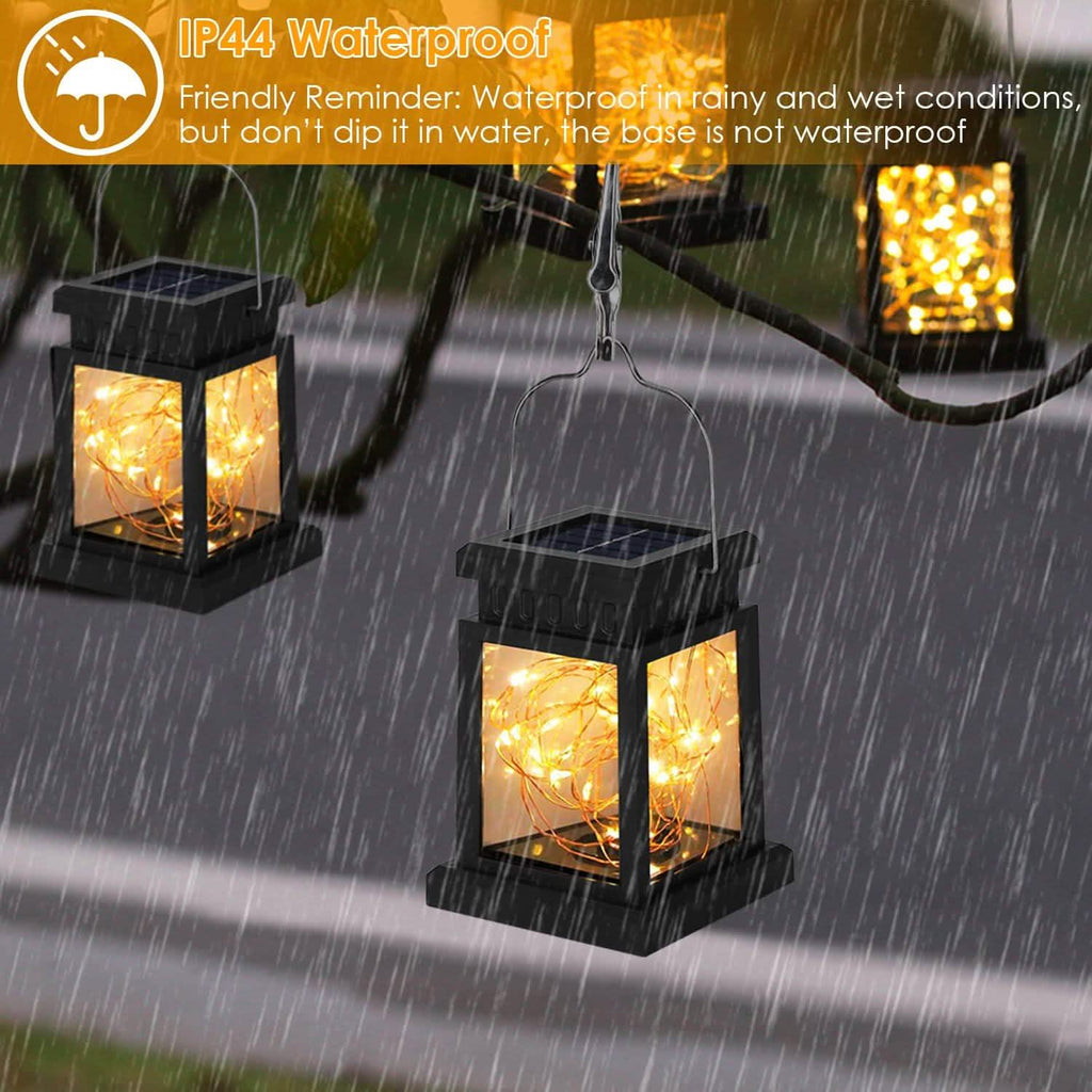 2-Pack: Solar Powered Hanging Lights 30 LED Beads