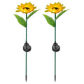 2-Pack: Solar Powered Sunflower Lights LED Decorative Stake Lamp